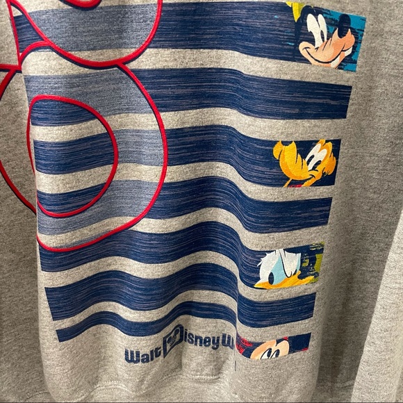 Disney Mickey Mouse sweatshirt gray medium Disney sweatshirt gray sweatshirt - Picture 3 of 6